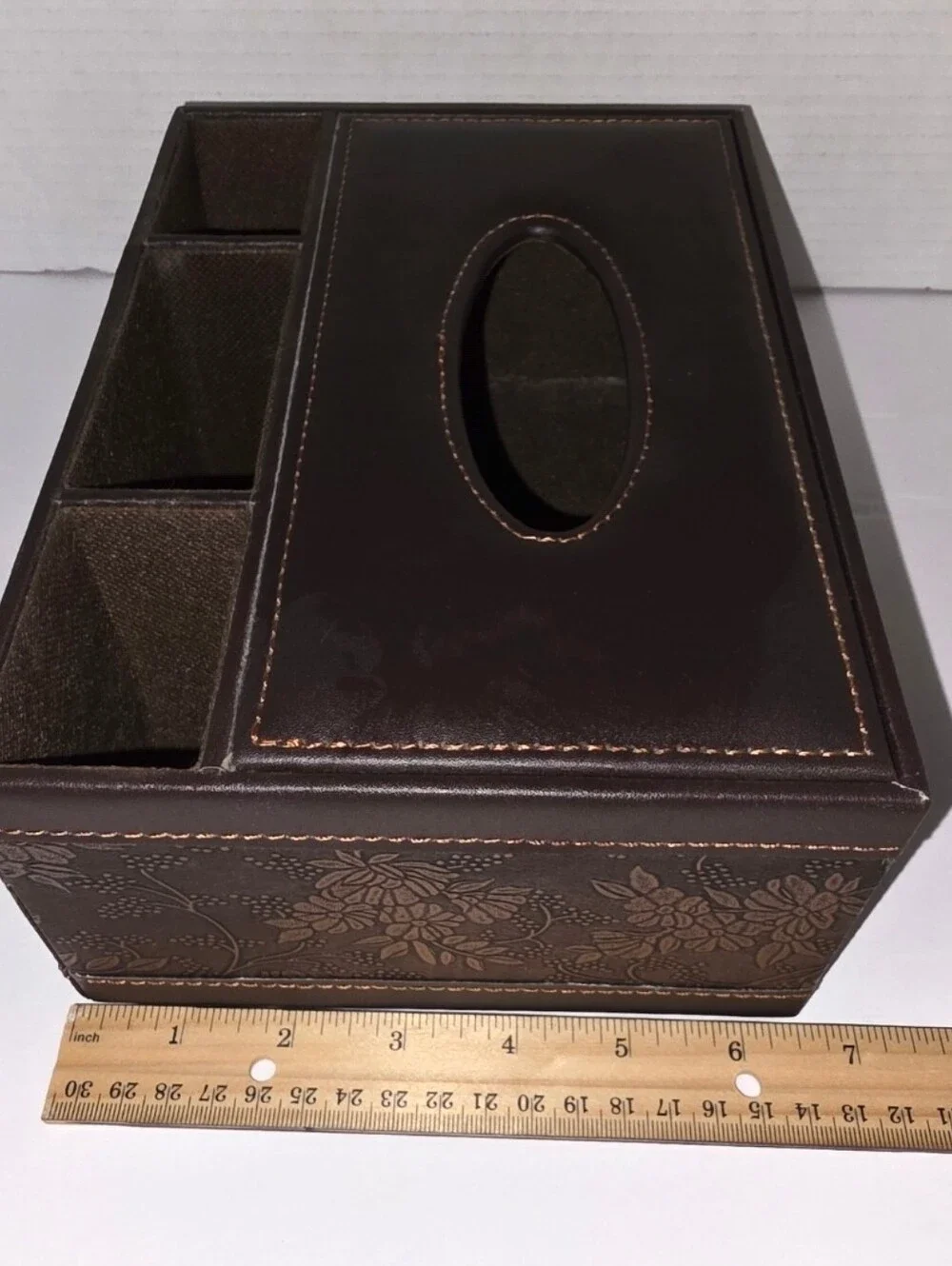 Retro Tissue Box Holder & Remote Control Organizer Storage Box Combo